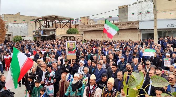 راهپیمایی چهل و هفتمین سالگرد پیروزی انقلاب اسلامی در شهرستان دره‌شهر