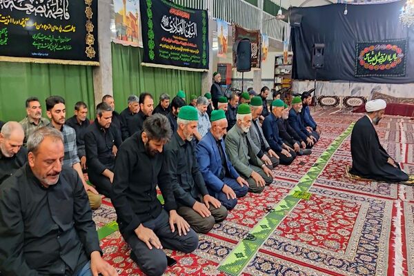 مراسم عزاداری شب تاسوعای حسینی در مسجد جامع شهر بار