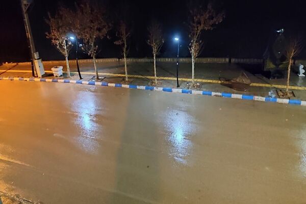 طنین ترانه باران زمستانی در آسمان شهر بار نیشابور 