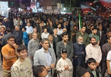 حضور پرشور و حماسی مردم کوهدشت در شصت وهفتمین شب بیعت با رهبری