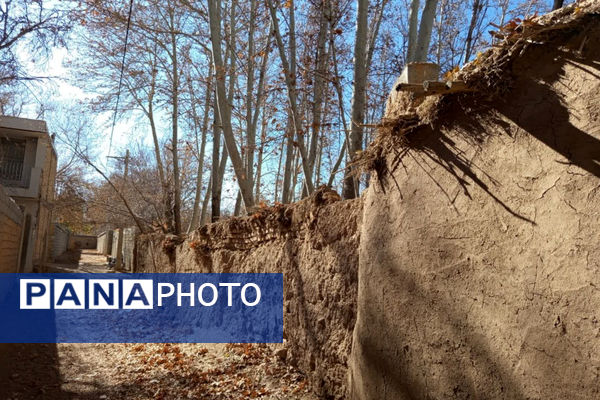 خزان زیبا در کوچه باغ‌های شهر بهمن