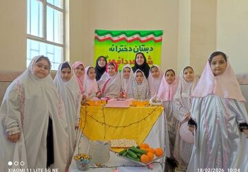 مراسم جشن تکلیف دانش آموزان پایه سوم در افرینه شهرستان معولان
