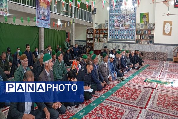 اقامه نماز عبادی،سیاسی جمعه همزمان با ایام دهه فجر در شهر بار نیشابور