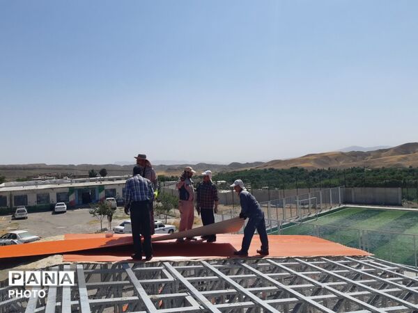 عملیات اجرایی آموزشگاه ۶ کلاسه «شهید دربندی» در روستای قلعه‌ نوِ کلات 