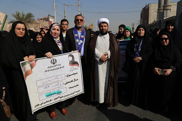 دانش آموزان اهوازی انزجار از استکبار جهانی را در قاب دوربین پانا ثبت کردند