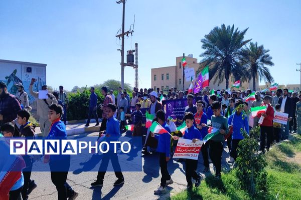 حضور  پرشور مردم بوموسی در راهپیمایی ۲۲بهمن 