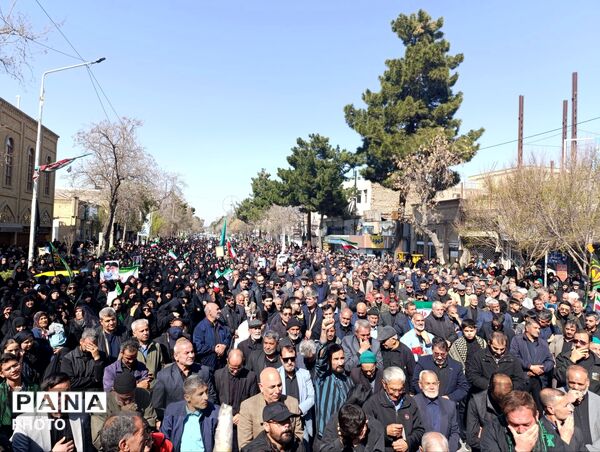 اجتماع خونخواهی رهبر شهید در نیشابور
