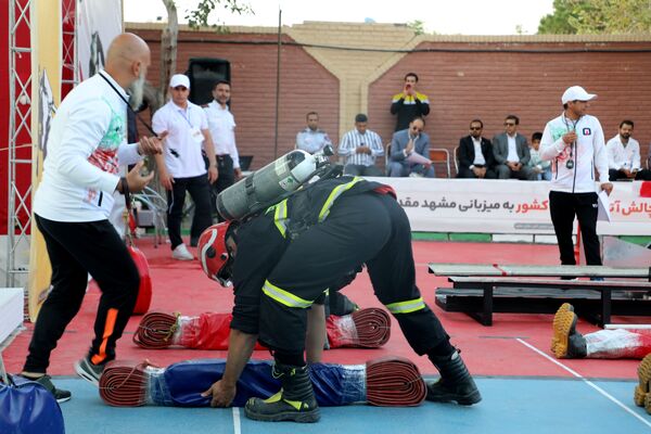 مسابقات عملیاتی ورزشی آتش‌نشانان در مشهد