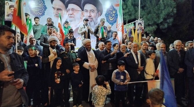 حضور مسئول نمایندگی ولی فقیه سپاه عاشورا در تجمعات حماسی اهر