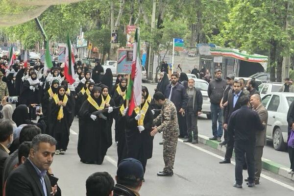 رژه باشکوه دختران معصومی شهرستان گرگان