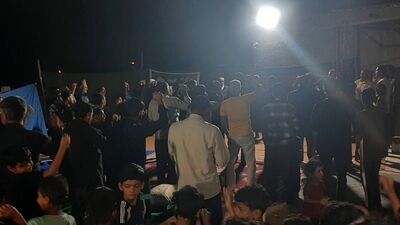 عزاداری در سوگ کریم اهل‌بیت (ع) در روستای بناب