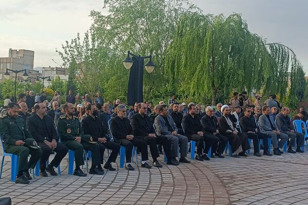 افتتاحیه یادمان شهدای گمنام بوستان ارغوان در نیشابور 