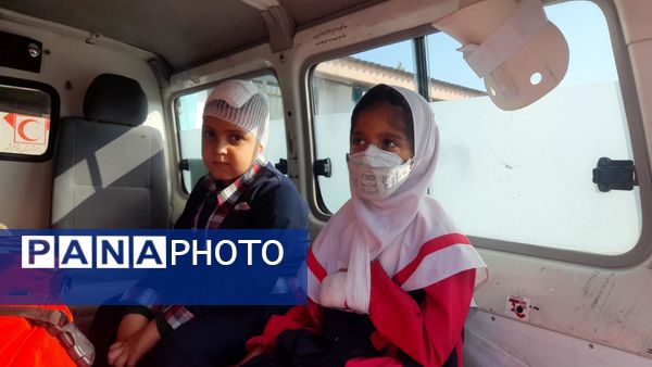 مانور سراسری زلزله در دبستان یکتا شهرستان قائمشهر