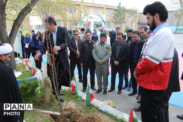 کاشت نهال همزمان با چهلمین روز شهادت فرشتگان میناب 