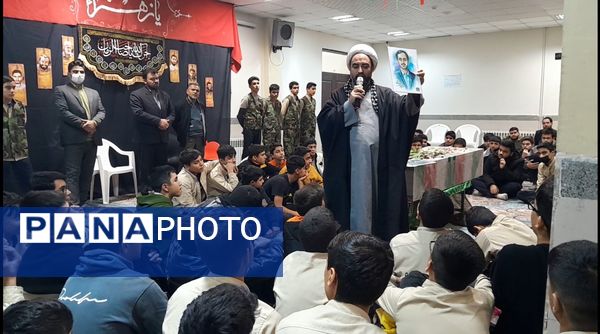 مراسم وداع با شهید گمنام در دبیرستان ابوریحان بیرونی یک نیشابور