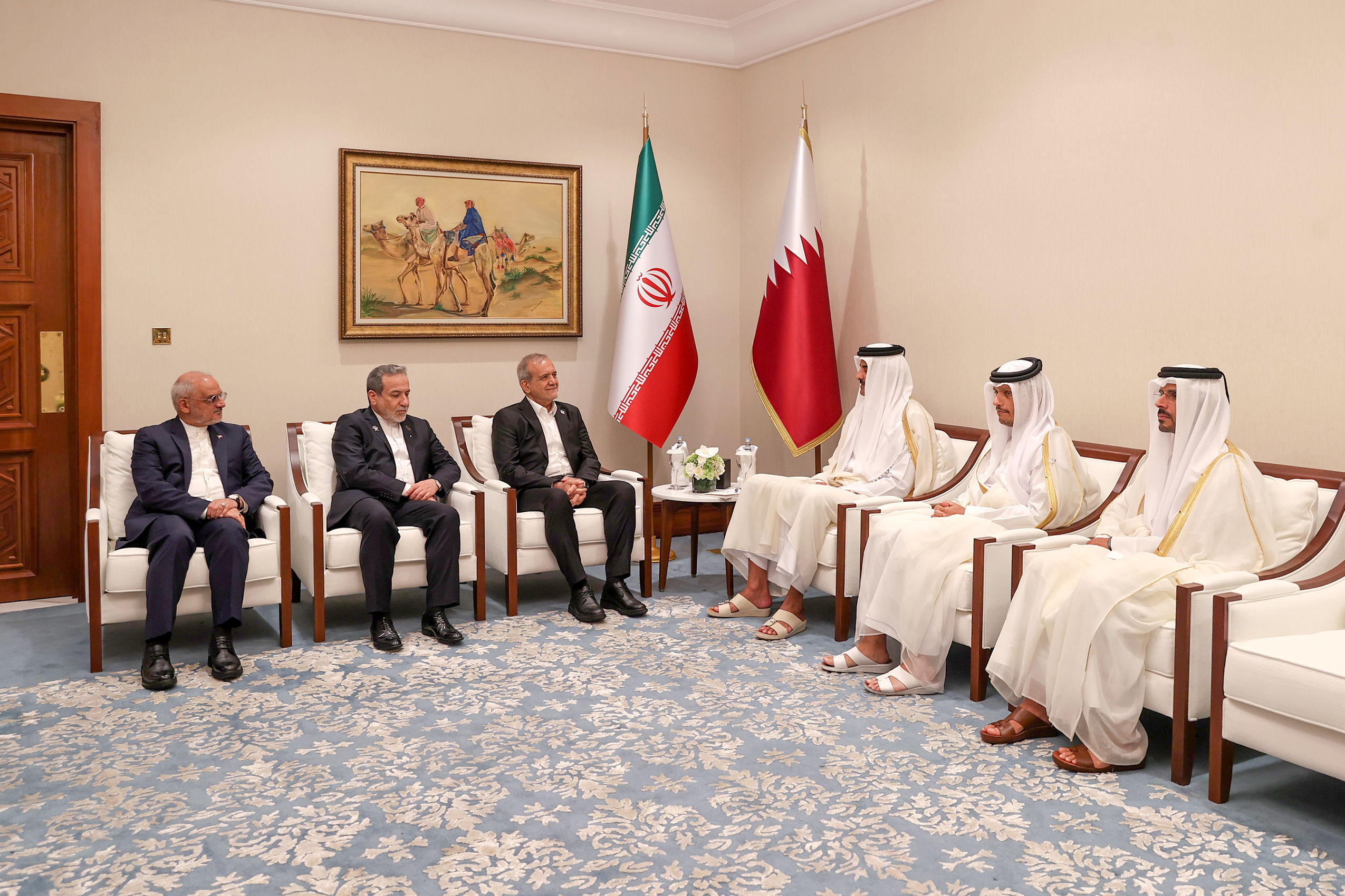 پزشکیان با امیر قطر دیدار کرد