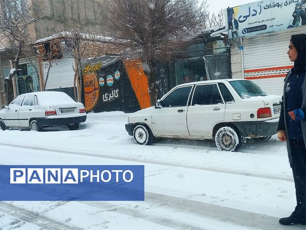 برف و بارانی همراه با شادی در شهرستان زاوه