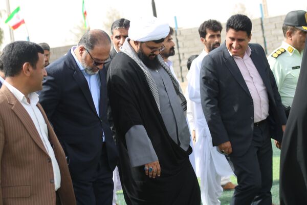 افتتاح زمین چمن روستای محمد آباد چاه ملک 
