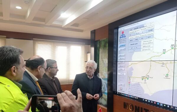 بازدید استاندار از مانیتورینگ و دیسپاچینگ شرکت گاز خراسان شمالی