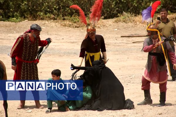 مراسم خیمه سوزی هیات «خیام الحسین» در قم