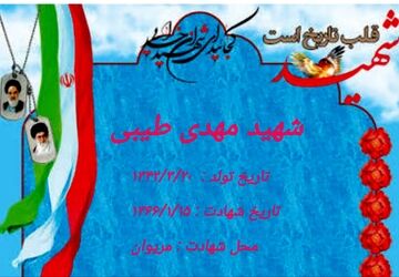 شهید طیبی دلاوری ازخطه فارس