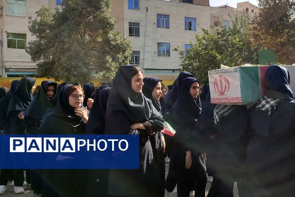 مدراس شهرستان قدس میزبان پرچم حرم امام حسین (ع) و شهید گمنام 