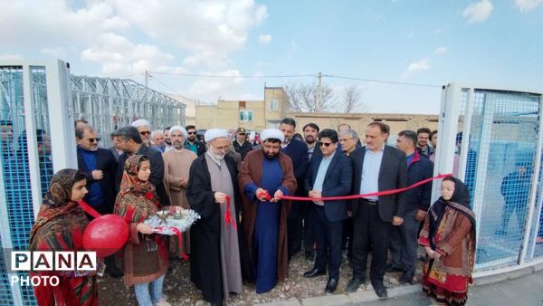 افتتاح آموزشگاه چهارکلاسه روستای احمد آباد در بخش هزار مسجد و زمین چمن مصنوعی شهدای روستای قلعه نو