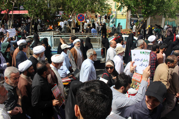 اعلام انزجار مردم قم از جنایات رژیم صهیونیستی در جمعه خشم