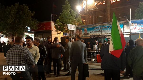 موکب  شهدای روستای آهوان در پنجاه و هشتمین شب 