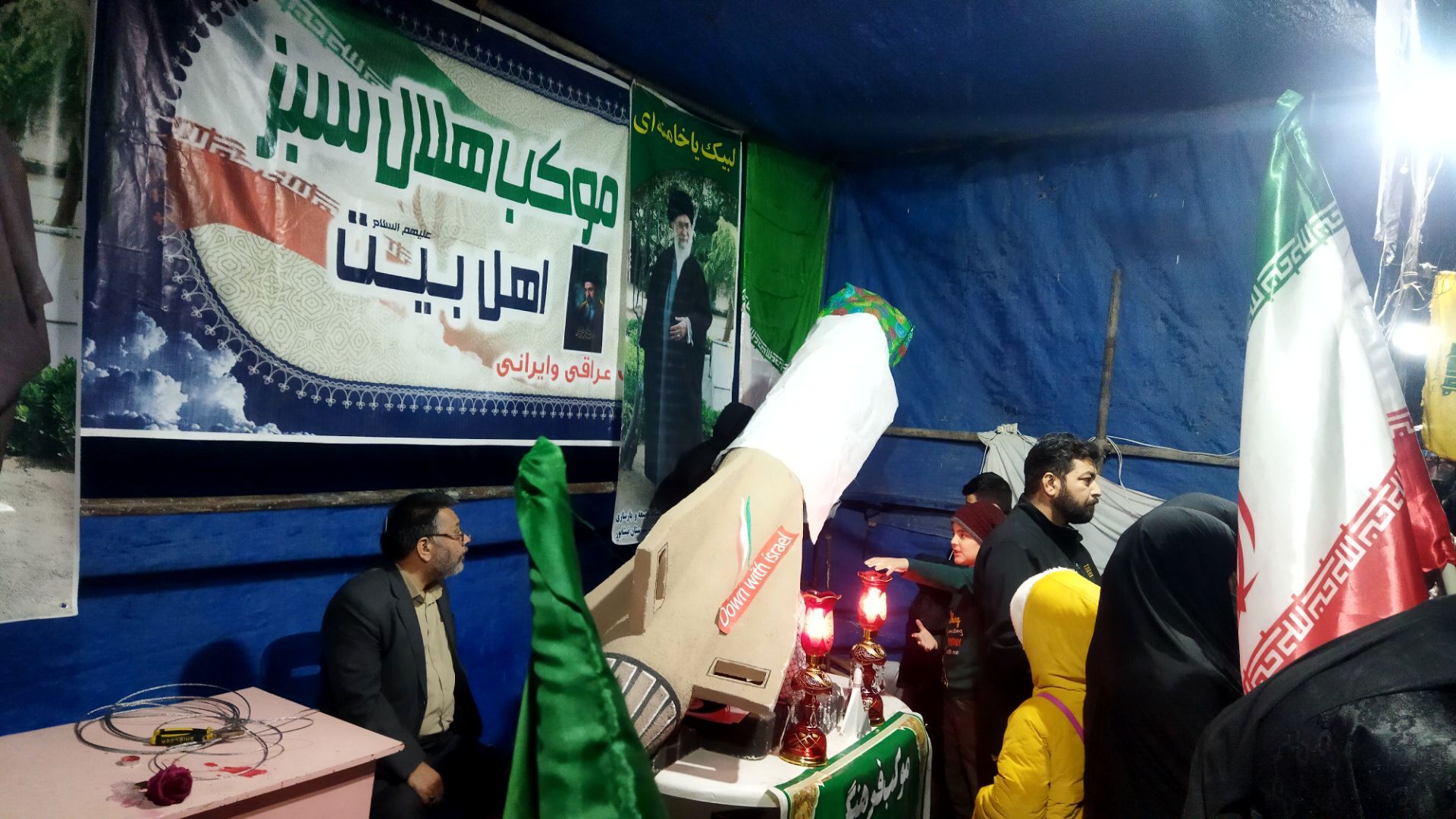 گذری بر موکب هلال سبز اهل بیت در بلوار فضل نیشابور 