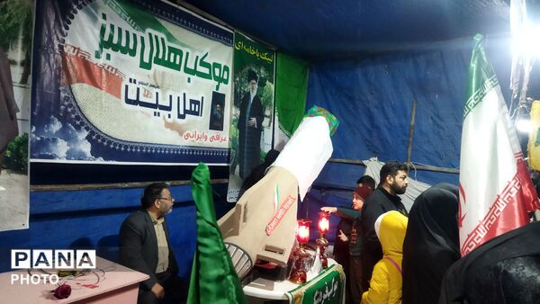 گذری بر موکب هلال سبز اهل بیت در بلوار فضل نیشابور 