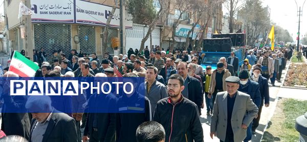 مردم شهرستان چناران با حضور گسترده در راهپیمایی روز قدس