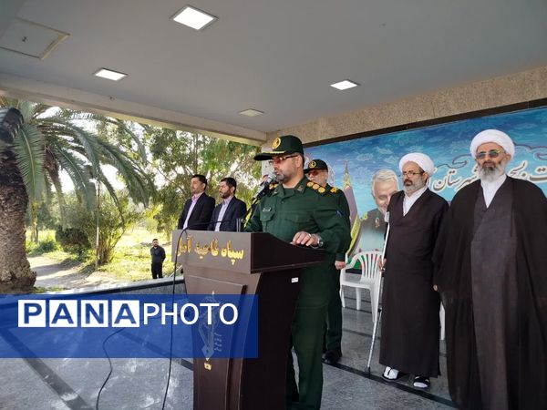 برگزاری صبحگاه مشترک دانش‌آموزی شهرستان هزار سنگر آمل 