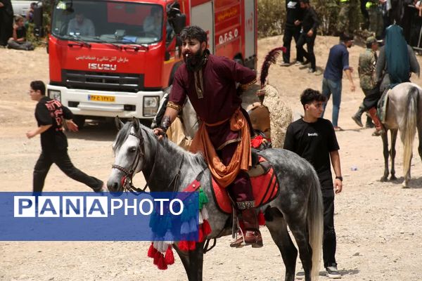 مراسم خیمه سوزی هیات «خیام الحسین» در قم