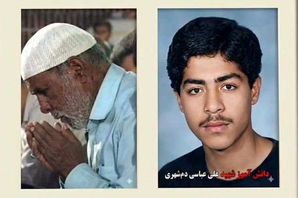 پدر شهید دانش‌آموز علی عباسی به فرزند شهیدش پیوست  
