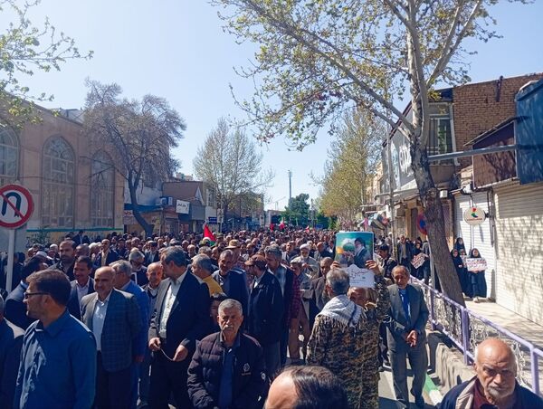 مردم کاشمر با سر دادن فریاد مرگ بر اسرائیل روز قدس را گرامی داشتند