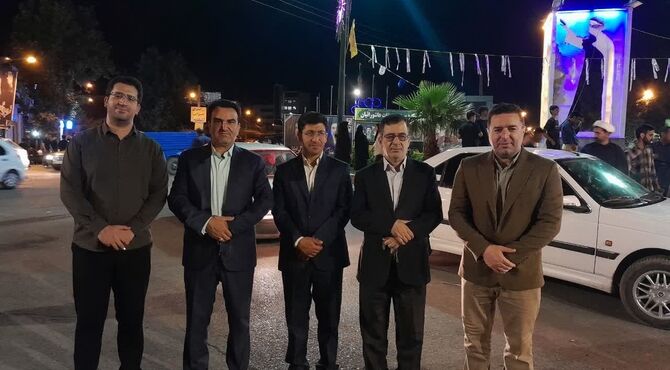 بیعتی خستگی‌ ناپذیر در میدان امام خمینی (ره) در نود وهشتمین قرار شبانه ،  شهرستان کوهدشت