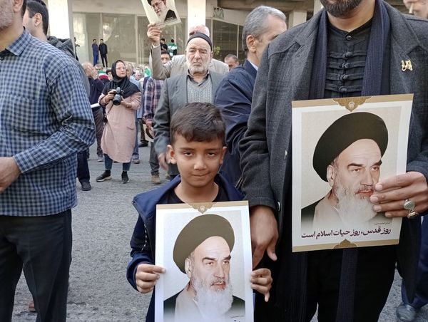 حضور پرشور کودکان در راهپیمایی روز قدس شهرستان قائمشهر