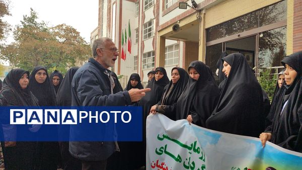 رزمایش گردان‌های بسیج فرهنگیان سپاه امام رضا (ع) در اداره‌کل آموزش و پرورش خراسان رضوی