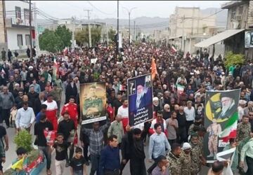 رودان یکپارچه در راهپیمایی روز قدس؛ فریاد خشم انقلابی علیه صهیونیسم جهانی