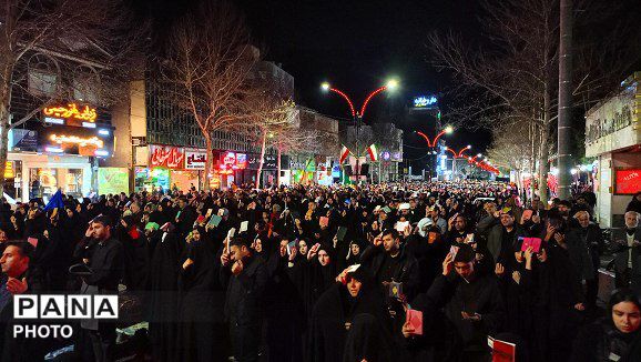 مردم کاشمر در کف خیابان عزاداری کردند