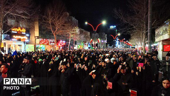 مردم کاشمر در کف خیابان عزاداری کردند