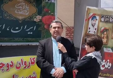رکاب‌زنی دانش‌آموزان ساوجبلاغ با نام «بی‌تاب میناب» 