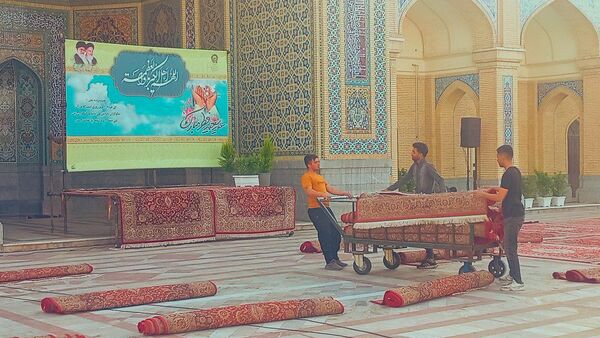 آماده سازی زیارتگاه شهید مدرس برای نماز عید سعید فطر