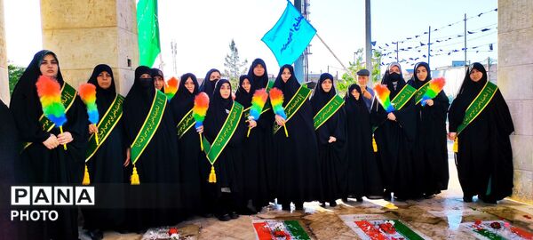 آیین غبارروبی مزار شهدای شهر جعفریه 