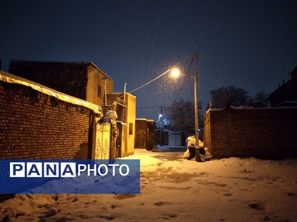 شبی برفی در نیشابور 