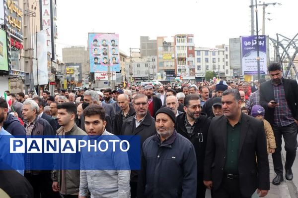 حضور پر شور مردم شهرستان قدس در راهپیمایی روز قدس