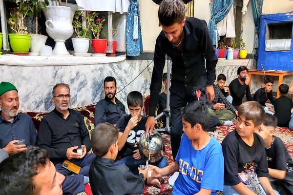 مراسم عزاداری شب تاسوعای حسینی در مسجد جامع شهر بار
