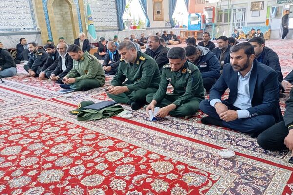 مراسم تکریم و معارفه فرمانده حوزه مقاومت بسیج شهر بار