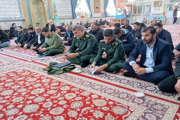مراسم تکریم و معارفه فرمانده حوزه مقاومت بسیج شهر بار